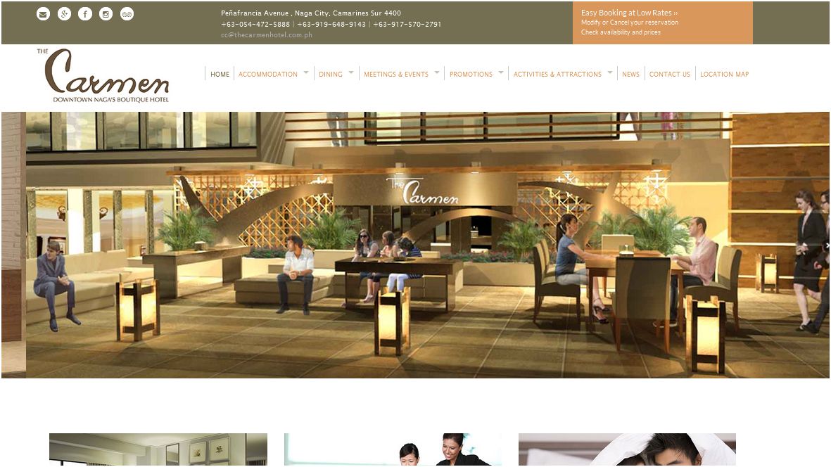 The Carmen Hotel Website