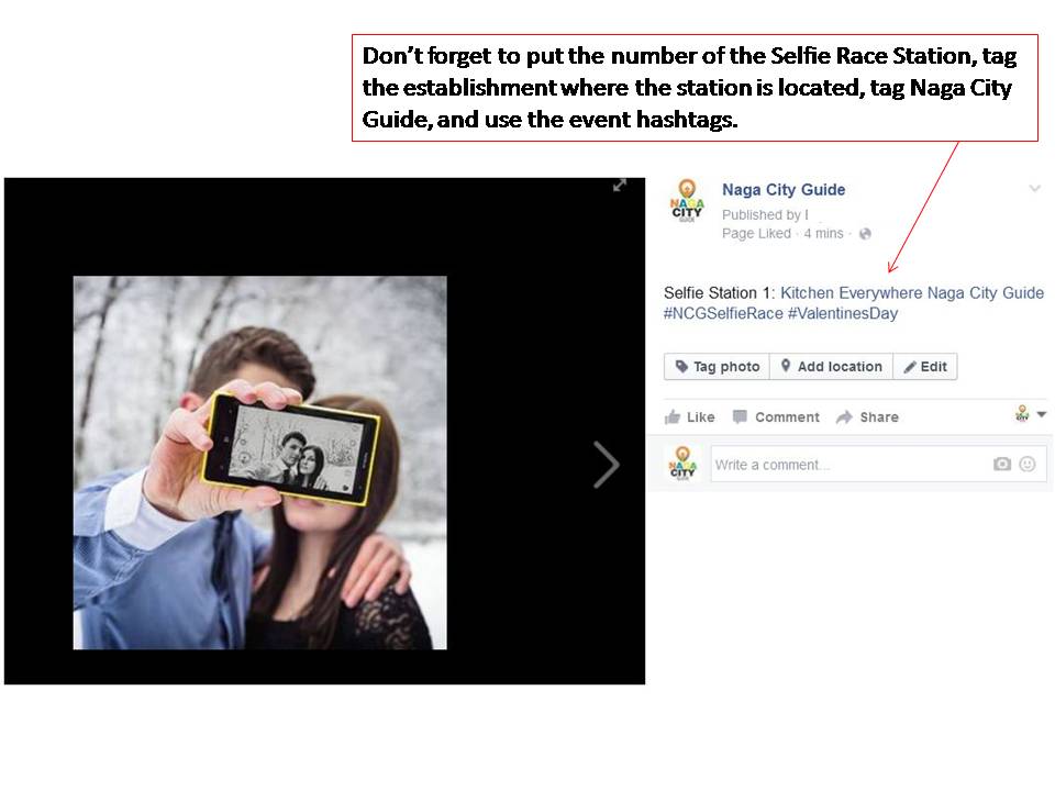 NCG Selfie Race photo Instructions