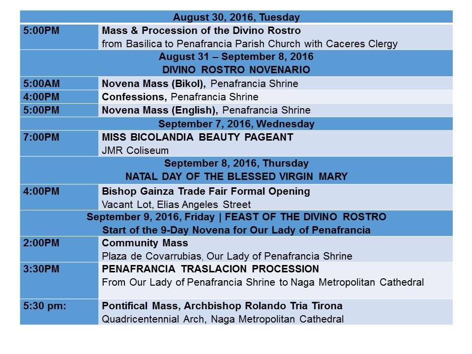 Peñafrancia Fiesta 2016 Schedule_p2