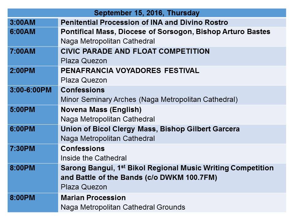 Peñafrancia Fiesta 2016 Schedule_p5