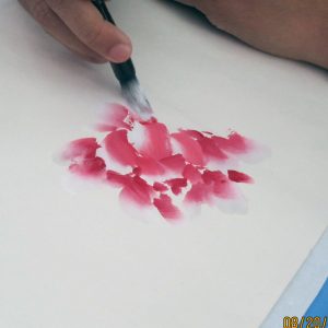 Felix Chan Lim paints peony flower