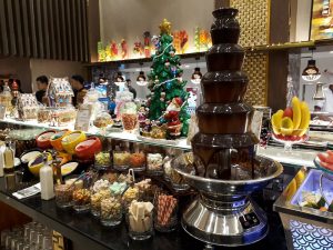 villa caceres hotel rjs buffet chocolate fountain