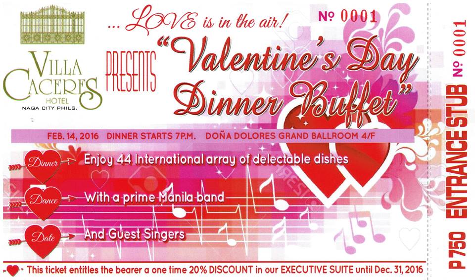 Villa Caceres Valentine’s Day Buffet