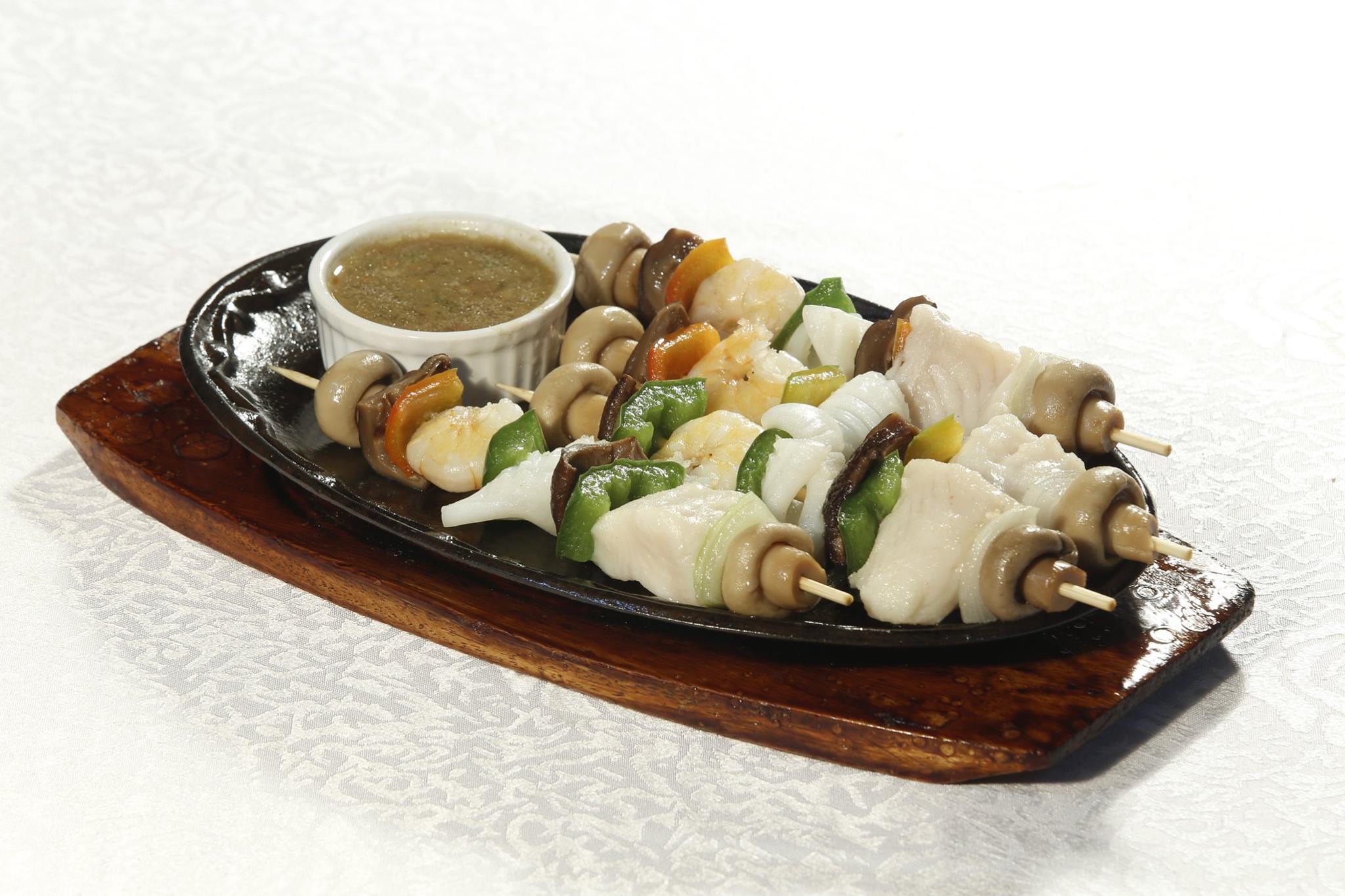 Seafood Skewer – Anne’s Pool Bar Villa Caceres Hotel